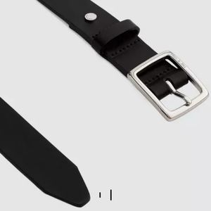 rag & bone Women's Black Boyfriend Belt, Size Large / 40"